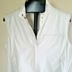 LIZ GOLF Women's Vest - Off-White w/Zipper Front
